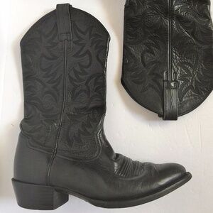 Mens Ariat Black Leather Western Cowboy Boots 11D